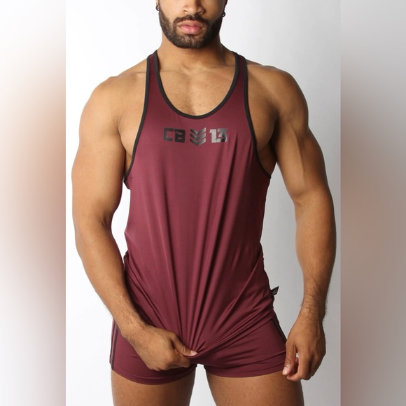 CELLBLOCK 13 BURGUNDY CYCLONE 2.0 TANK TOP - Picture 2 of 3